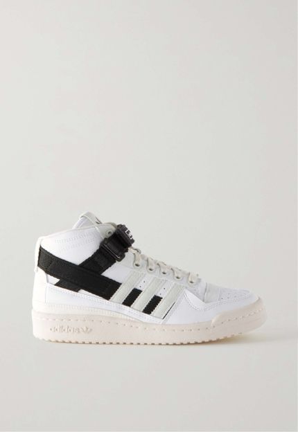 ADIDAS FORUM MID PARLEY GROSGRAIN-TRIMMED RECYCLED FAD